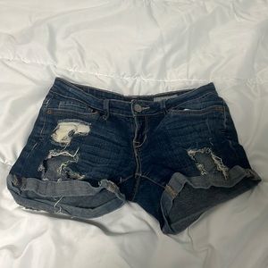 Aeropostale ripped Jean shorts, size 0